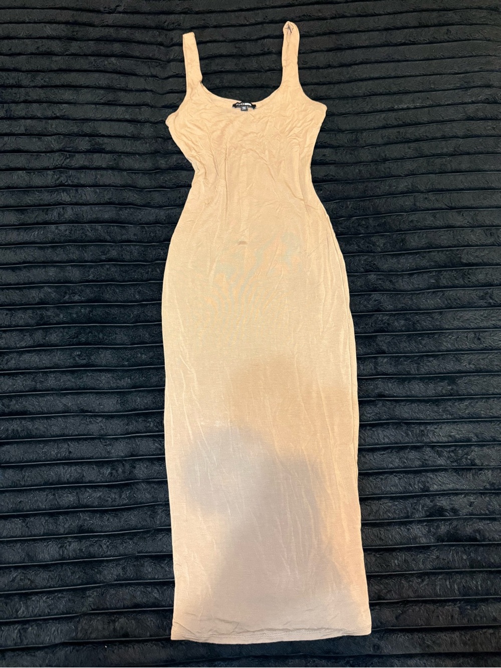 Fashion Nova Nude/Tan Bodycon Maxi Dress